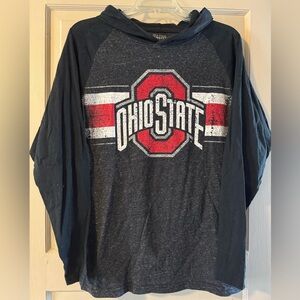 Varsity Black and Red Long Sleeve Tee